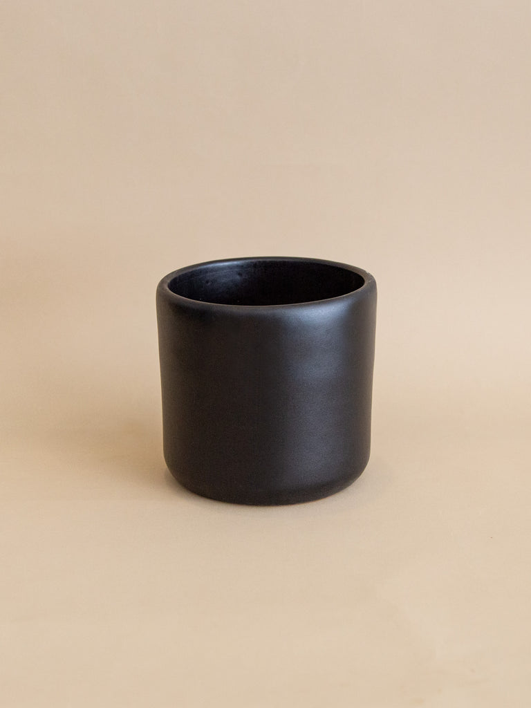 Deep Cylinder Pot  Matte Black – Pigment