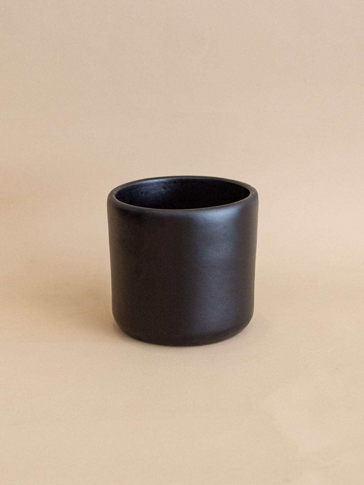 Deep Cylinder Clay Pot & Saucer 6"