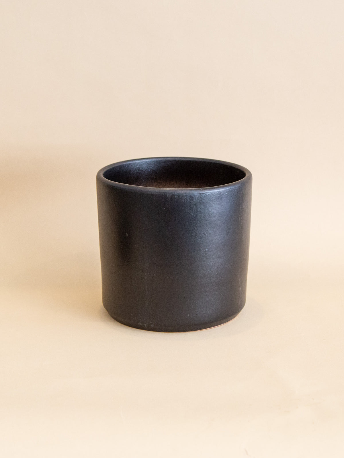 Deep Cylinder Clay Pot & Saucer 8"