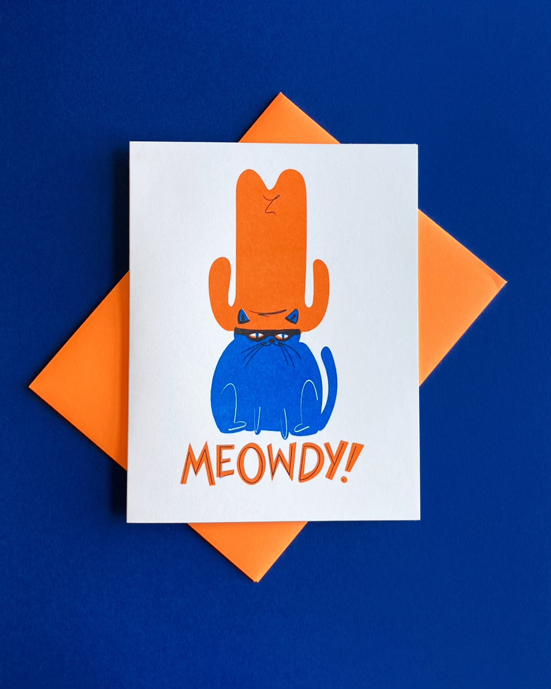 Meowdy Cat Greeting Card