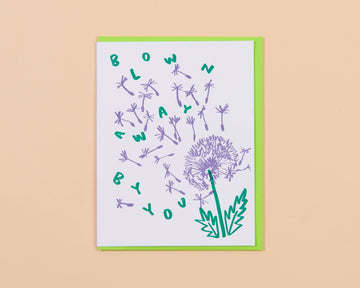 Blown Away Letterpress Greeting Card