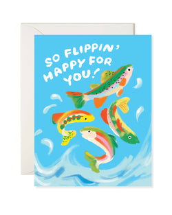 Jumping Trout Congrats Card