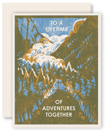 Lifetime of Adventures Letterpress Card