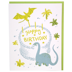 Dinosaur Bakers Birthday Card