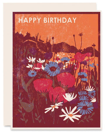 Wildflowers Happy Birthday Card