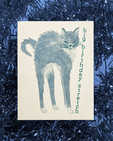 Big Birthday Stretch - Risograph Card