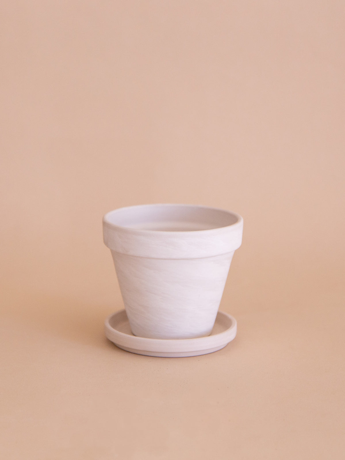 Light Marble Terra Cotta Saucer