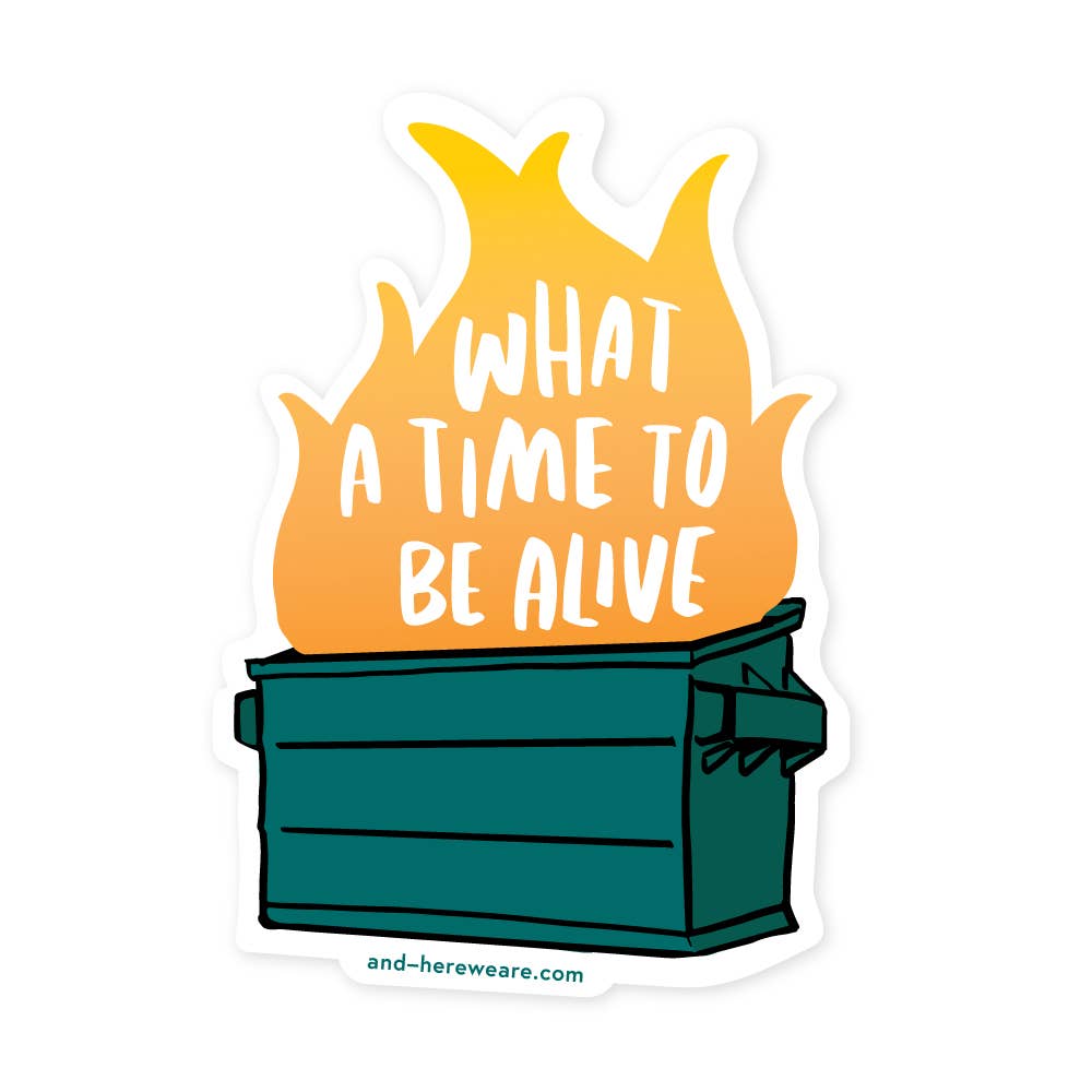 Dumpster Fire Vinyl Sticker