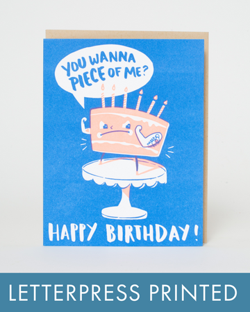 Yolked Birthday Cake Greeting Card