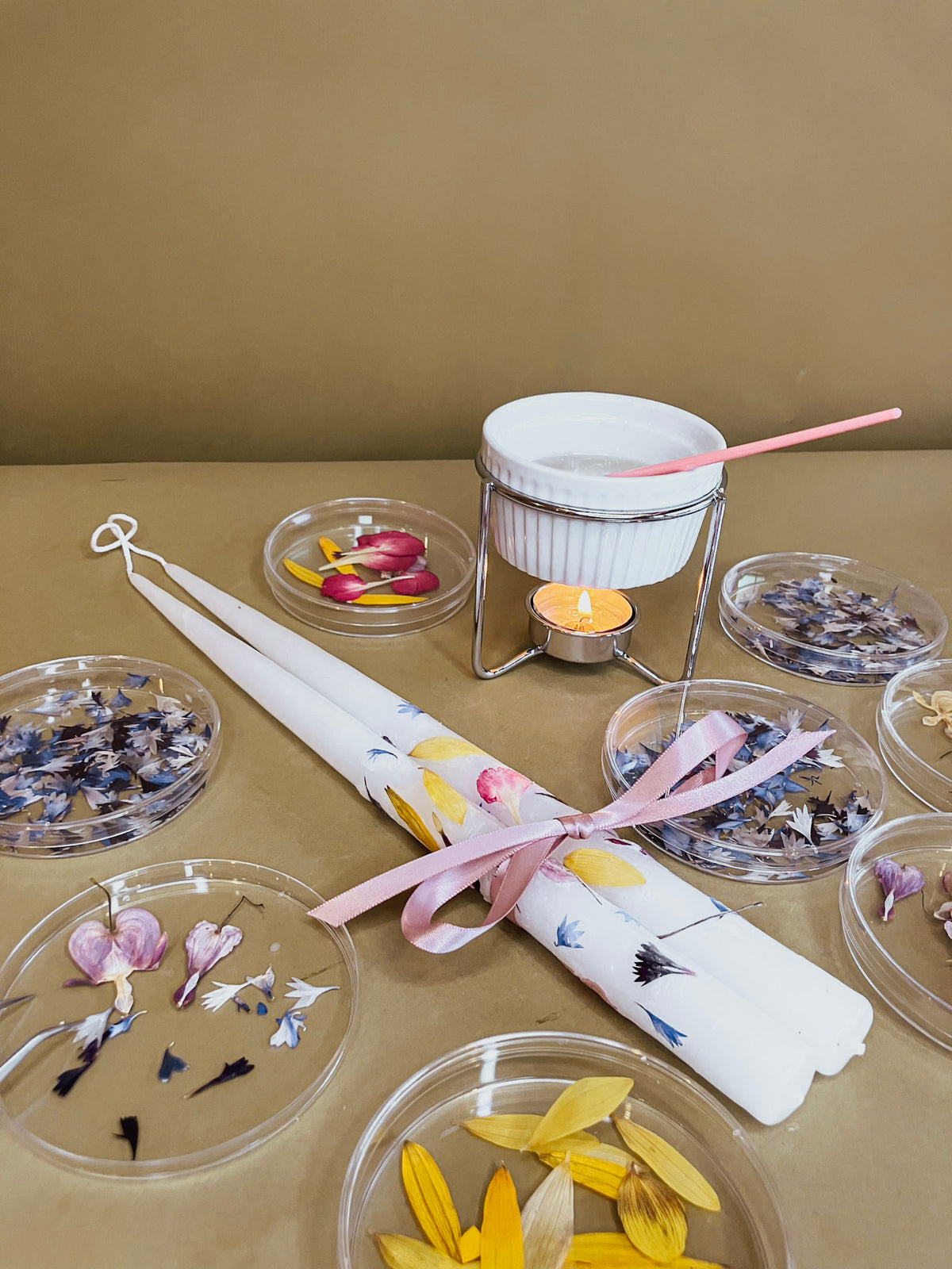 Solstice Pressed Floral Candle Workshop, Monday, December 21