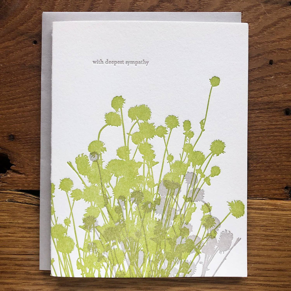 Thistles Sympathy Letterpress Card