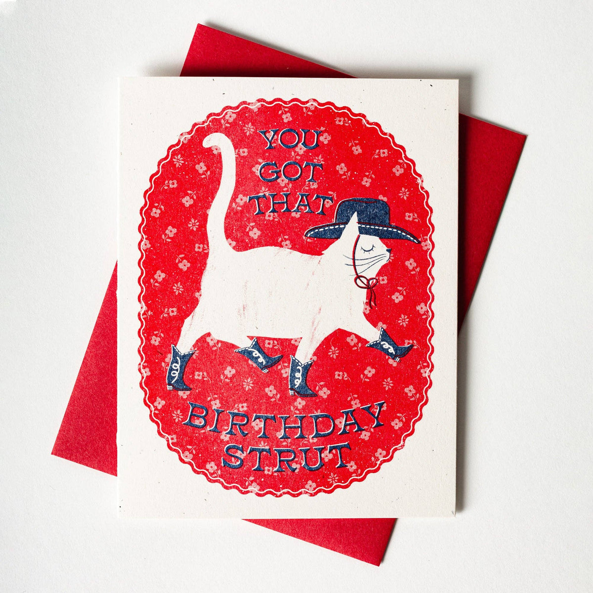 Birthday Strut - Risograph Card