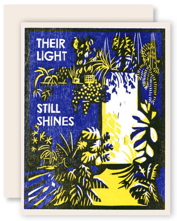 Their Light Still Shines Letterpress Sympathy Card