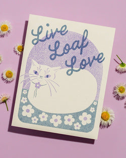 Live Loaf Love - Risograph Greeting Card