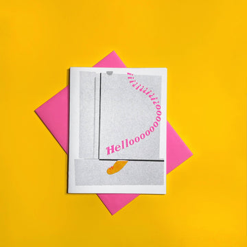 Cat Paw Intruder - Cute Risograph Greeting Card