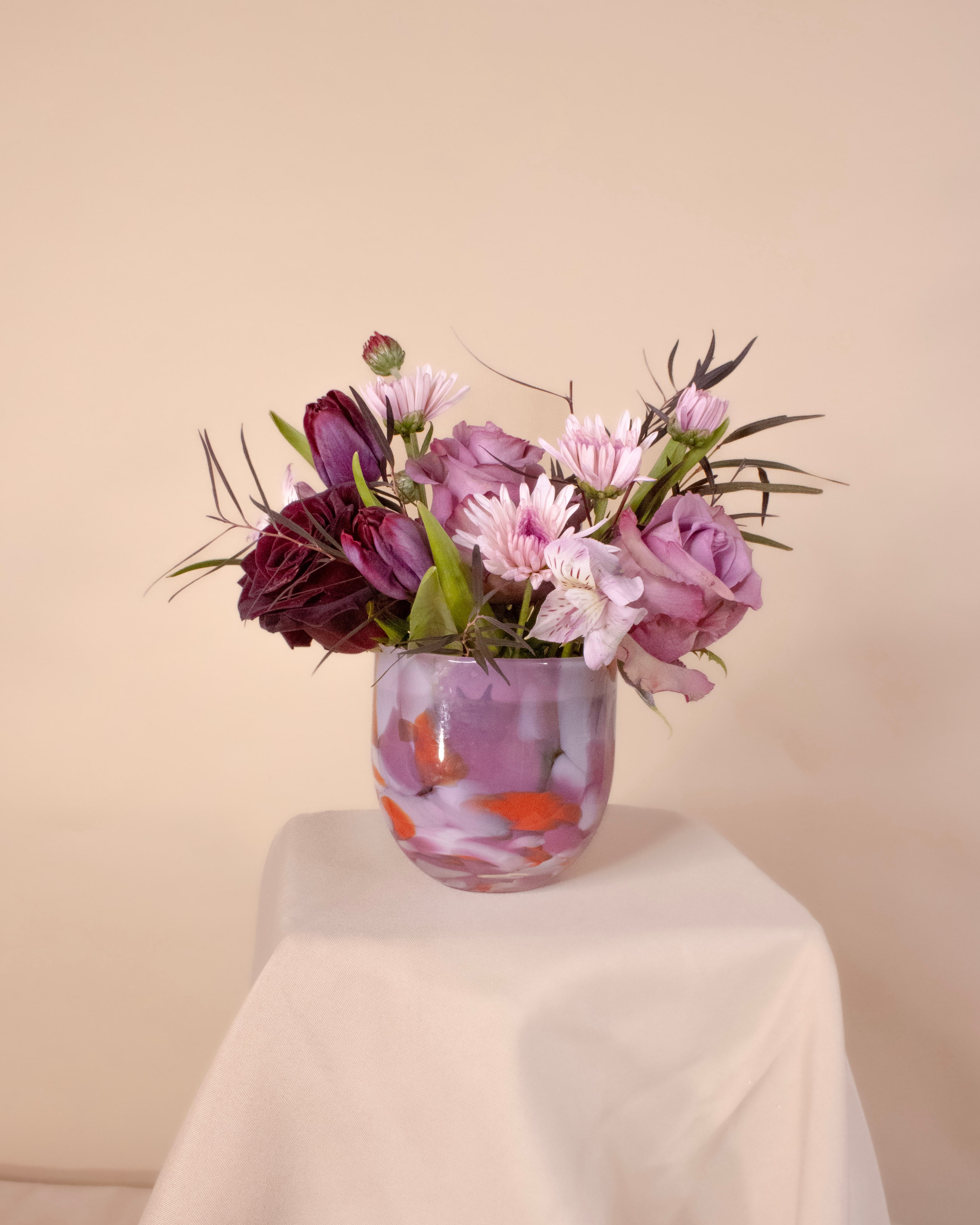 Handmade Blown Glass Vase Arrangement, made in Tacoma