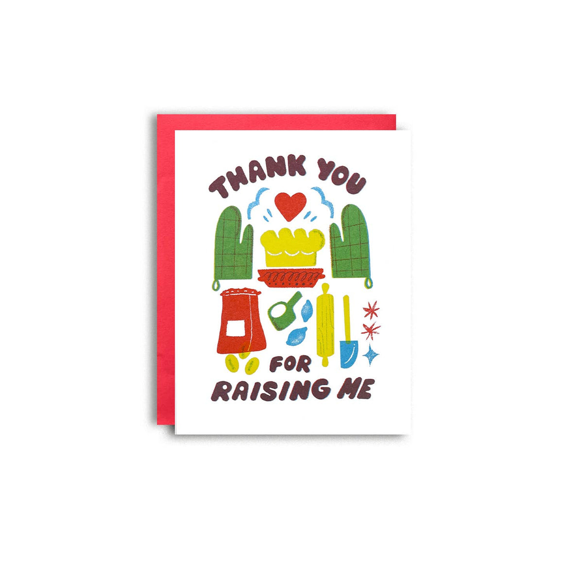 Thanks for Raising Me - Risograph Family Card 