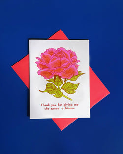 Space to Bloom - Parenting Risograph card