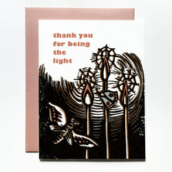 Thank You For Being the Light blank card