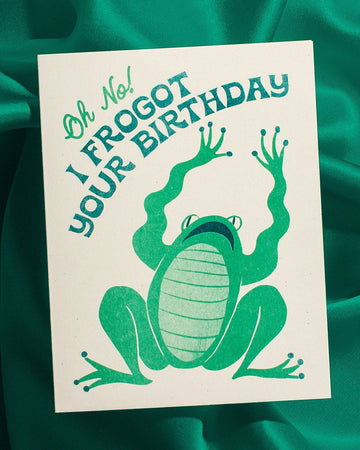 Frogot Your Birthday - Risograph Card