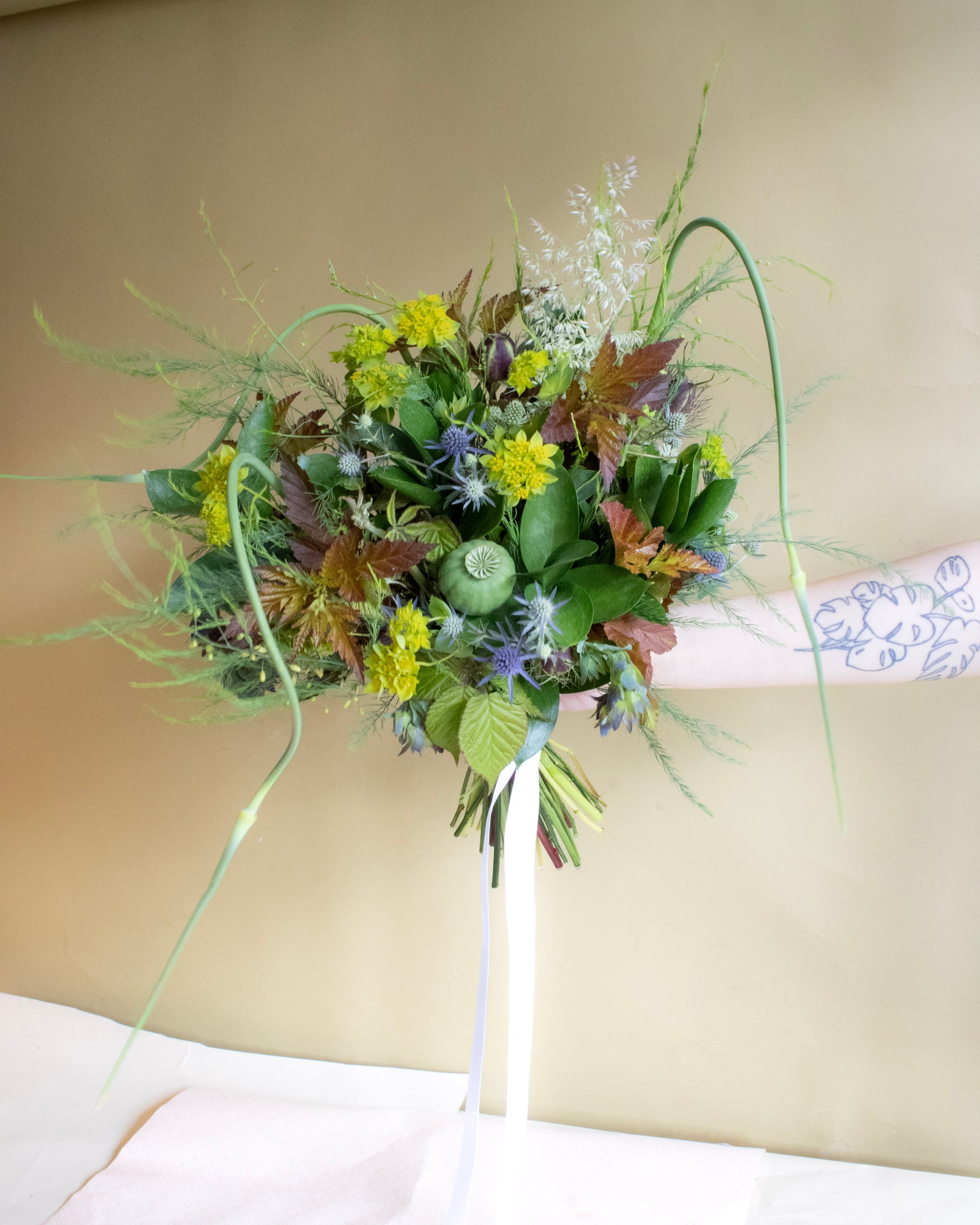 pothos wedding bouquet Sylvan Wedding Bouquet