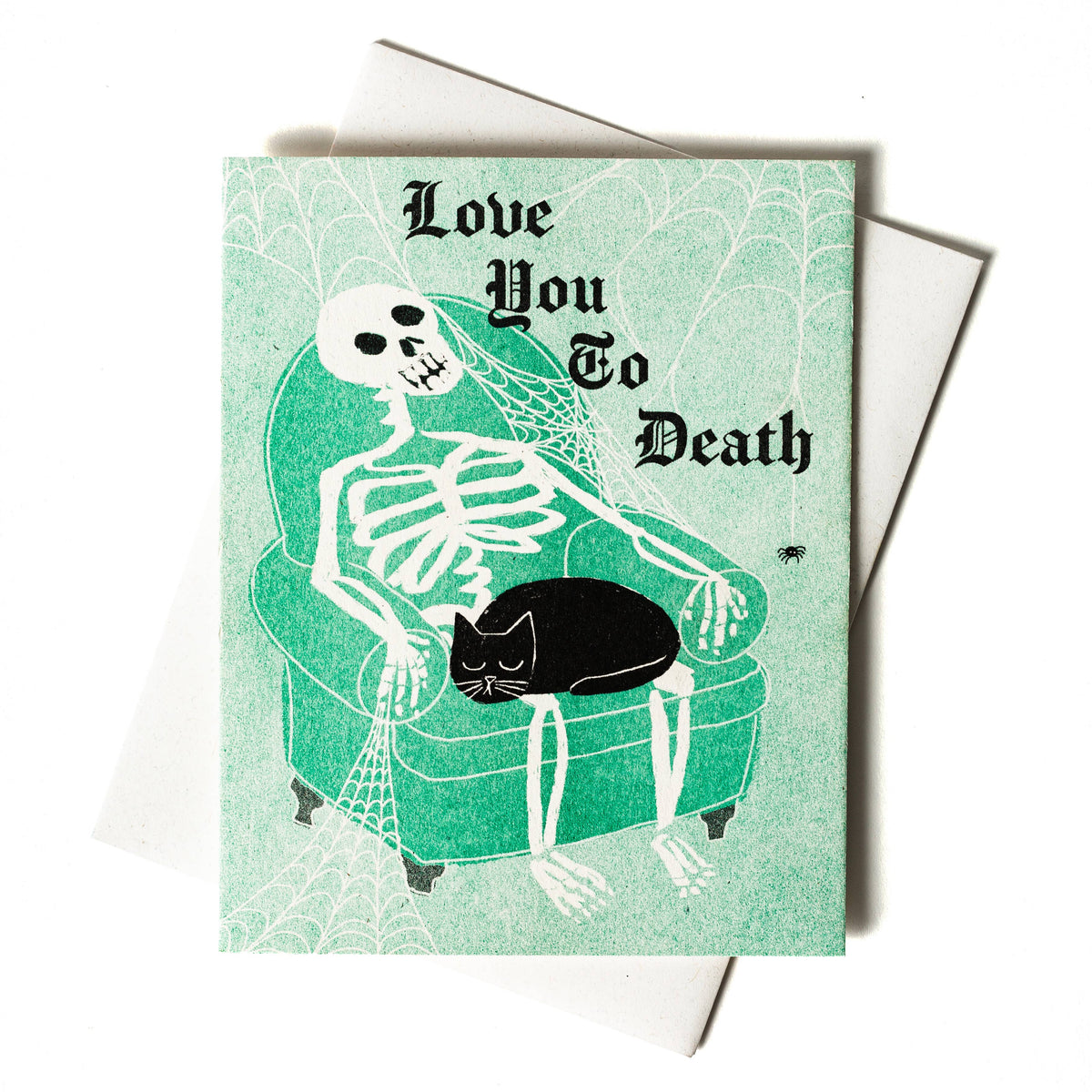 Love You To Death - Risograph Greeting Card