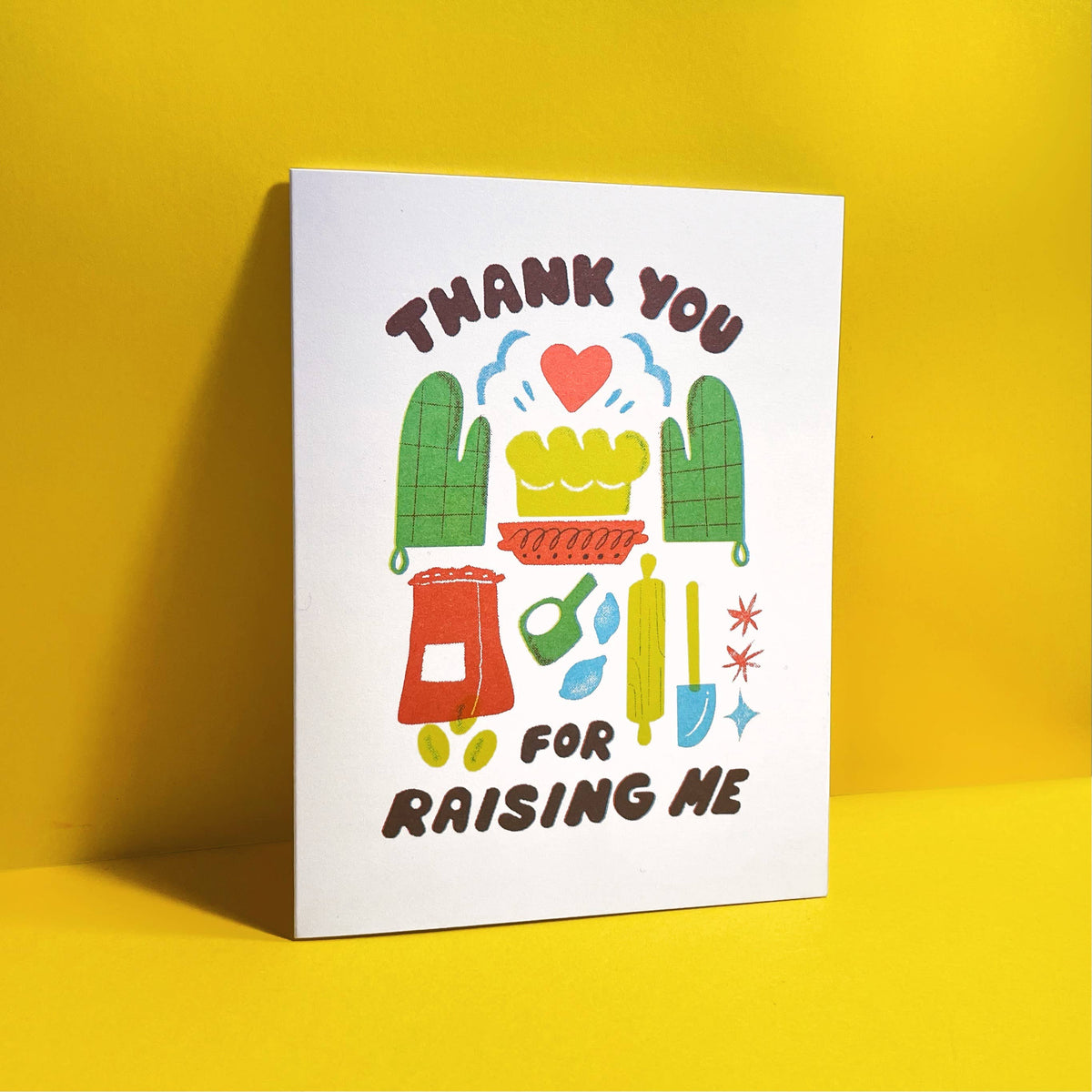 Thanks for Raising Me - Risograph Family Card 