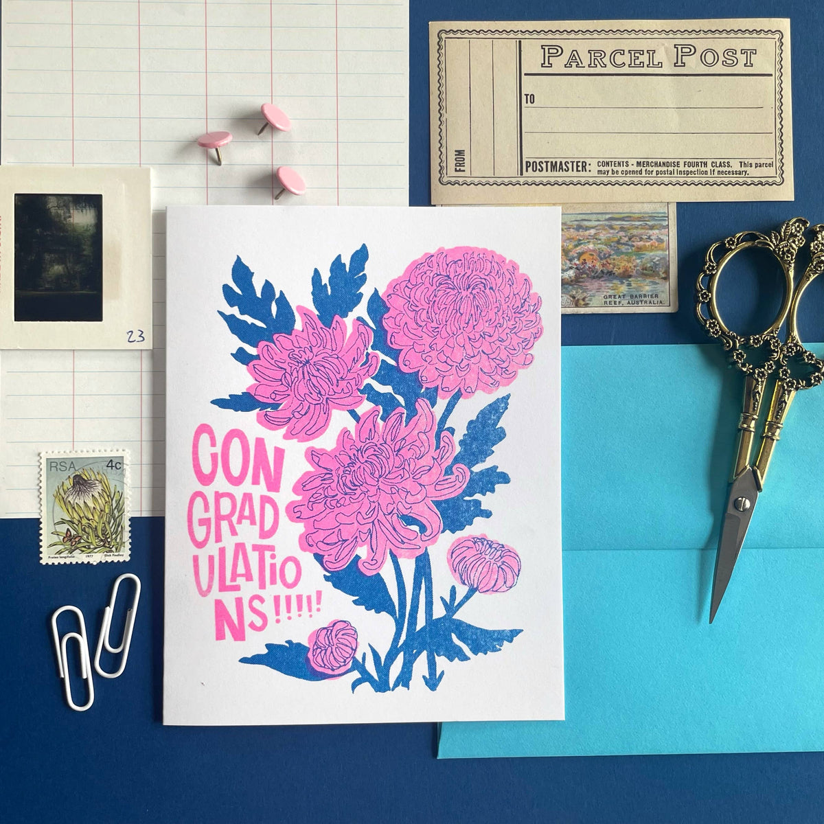 Congrats Mums - Fun Risograph Greeting Card