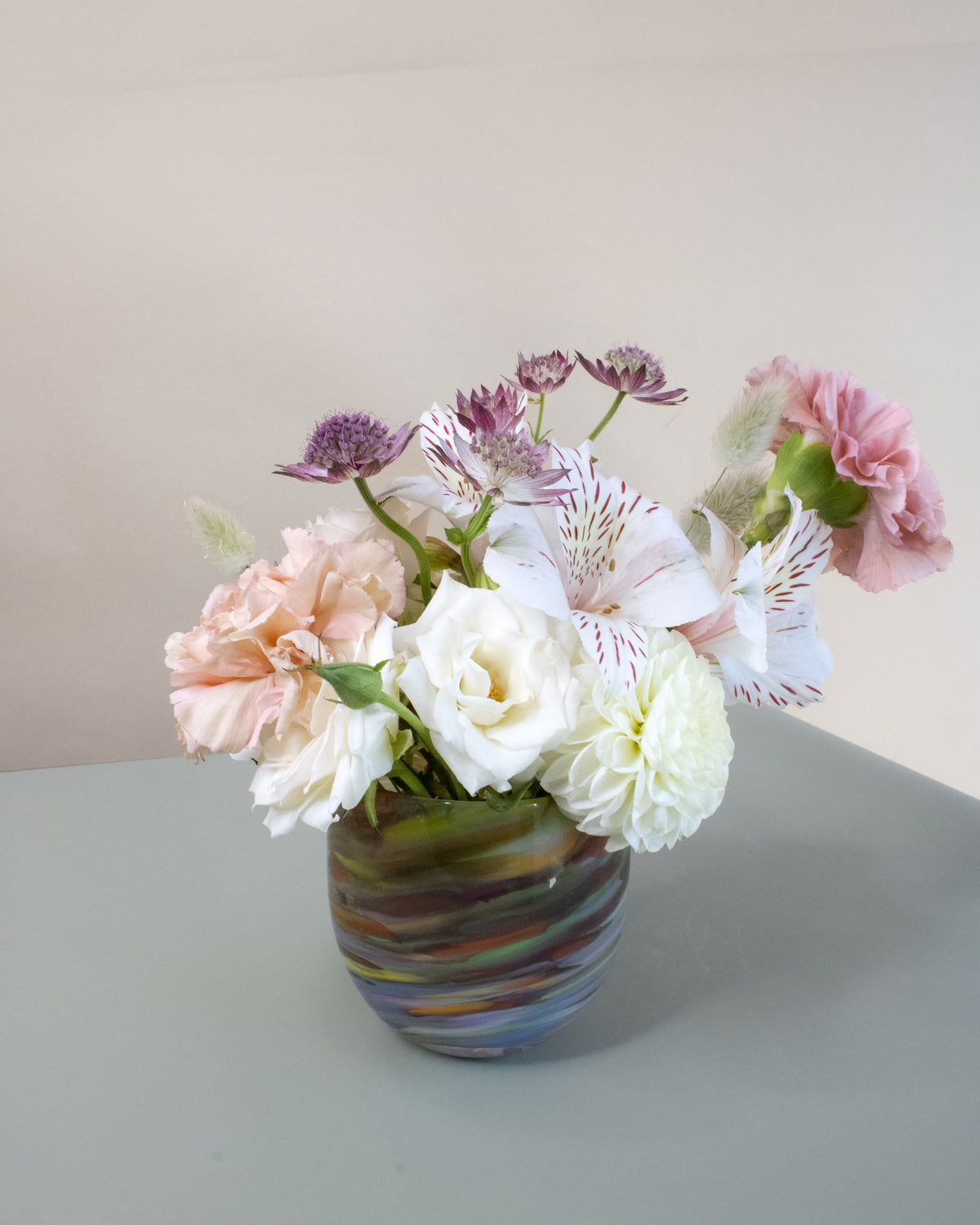 Handmade Blown Glass Vase Arrangement, made in Tacoma