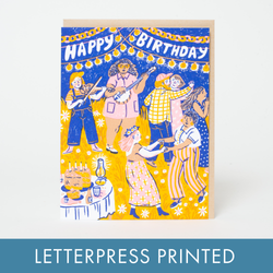 Birthday Barn Dance Letterpress Greeting Card