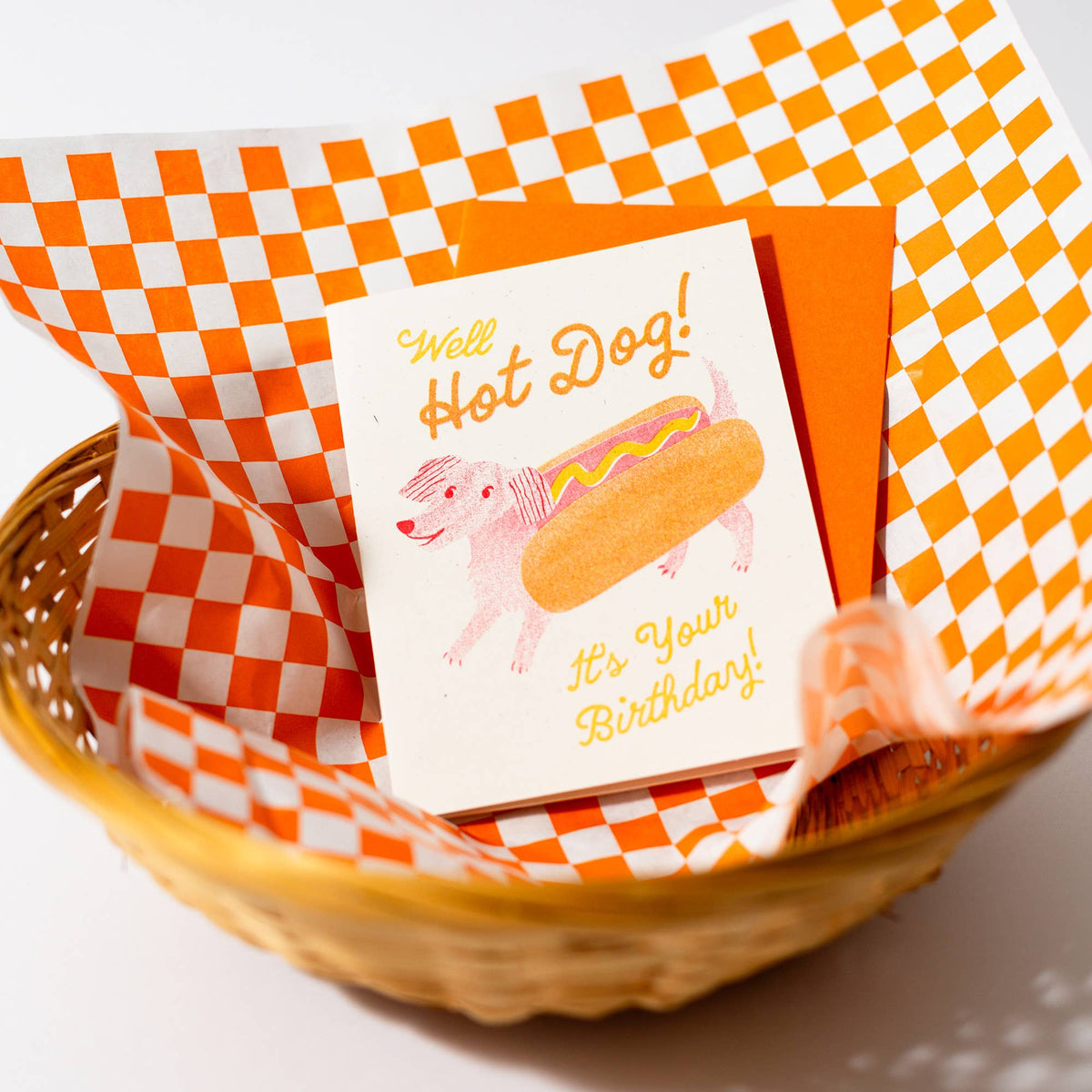 Hot Dog - Risograph Birthday Card