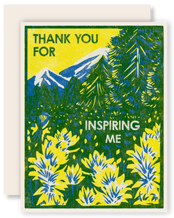 Thank You for Inspiring Me Letterpress Card