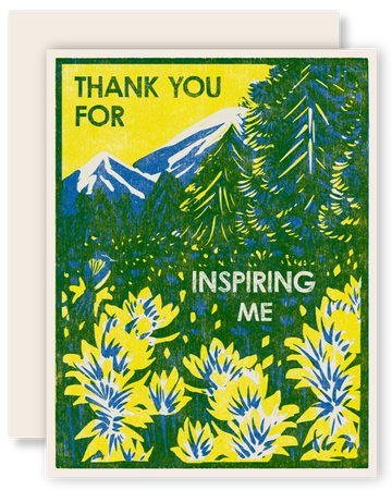 Thank You for Inspiring Me Letterpress Card