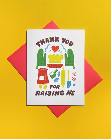 Thanks for Raising Me - Risograph Family Card 