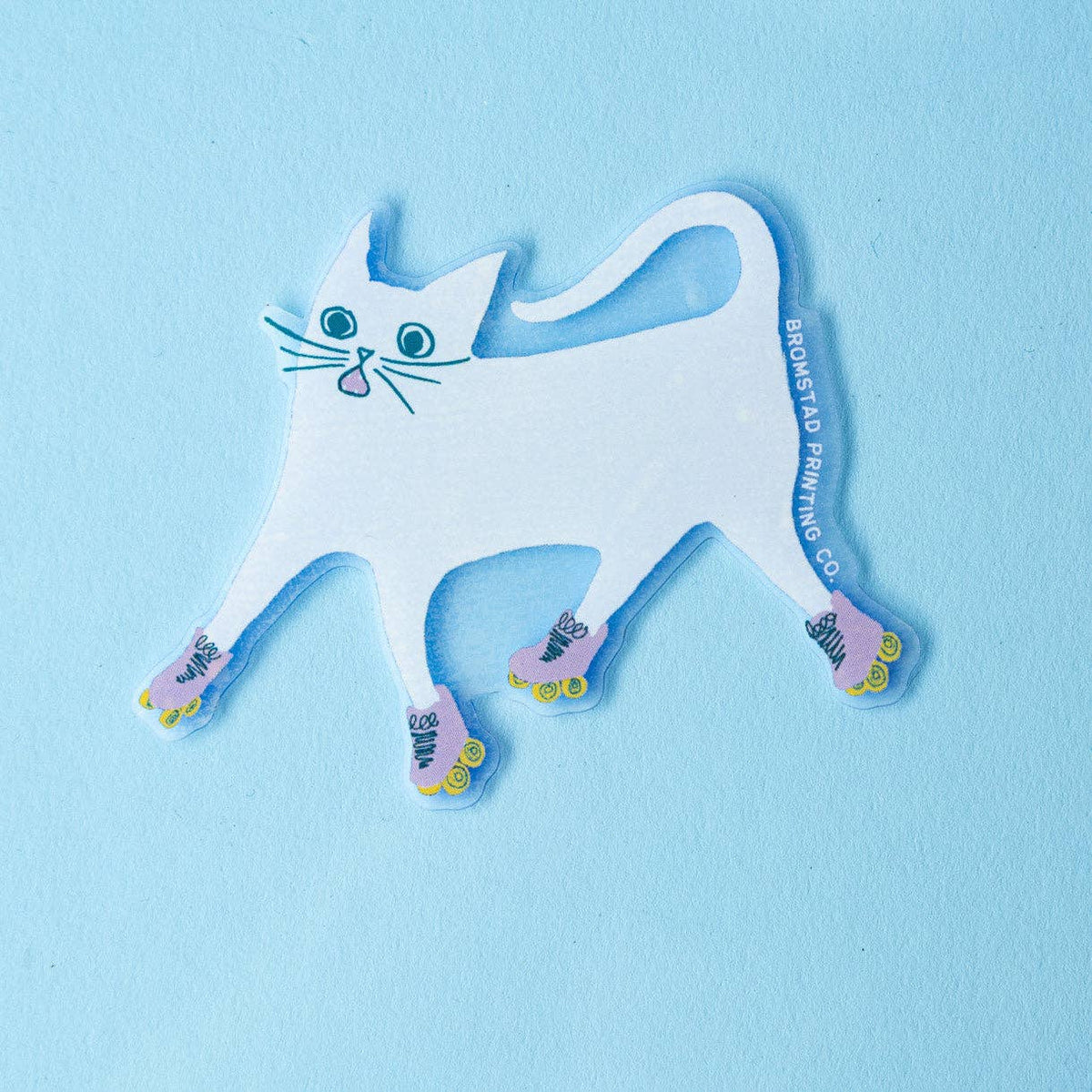 Rollerskate Cat Clear Sticker