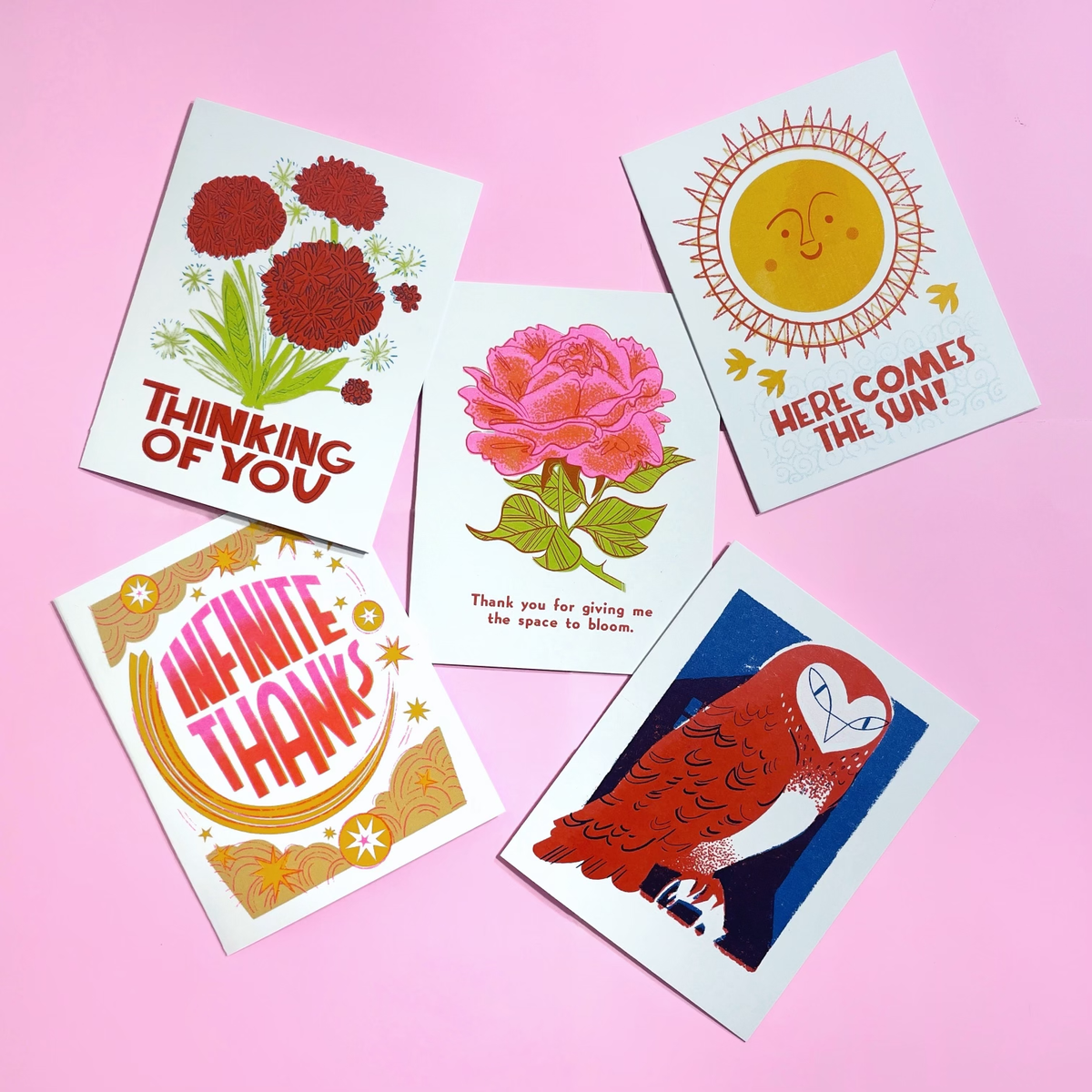 Space to Bloom - Parenting Risograph card