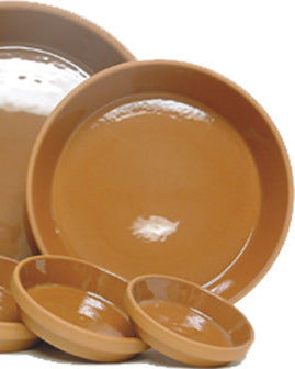 Terra Cotta Saucer Glazed