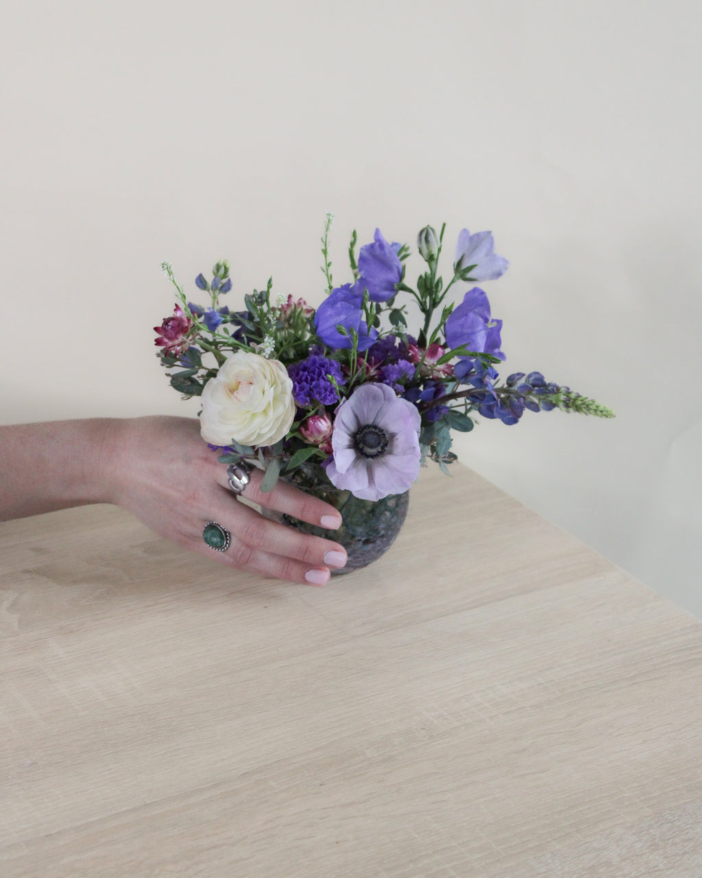 Handmade Blown Glass Vase Arrangement, made in Tacoma
