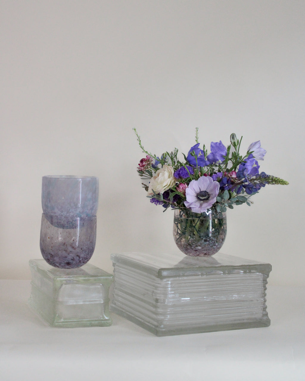 Handmade Blown Glass Vase Arrangement, made in Tacoma