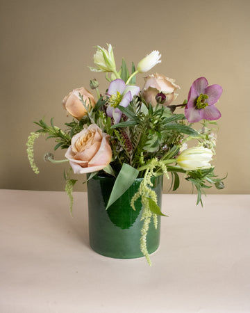 Little Green Love Vase Arrangement
