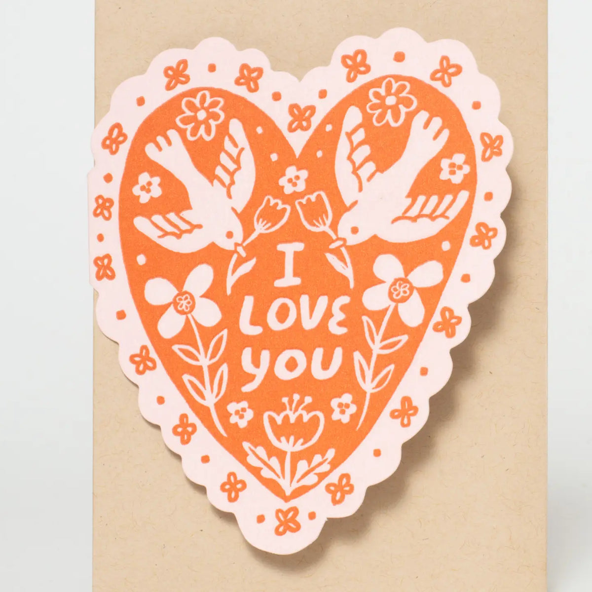 Love Birds Heart Card