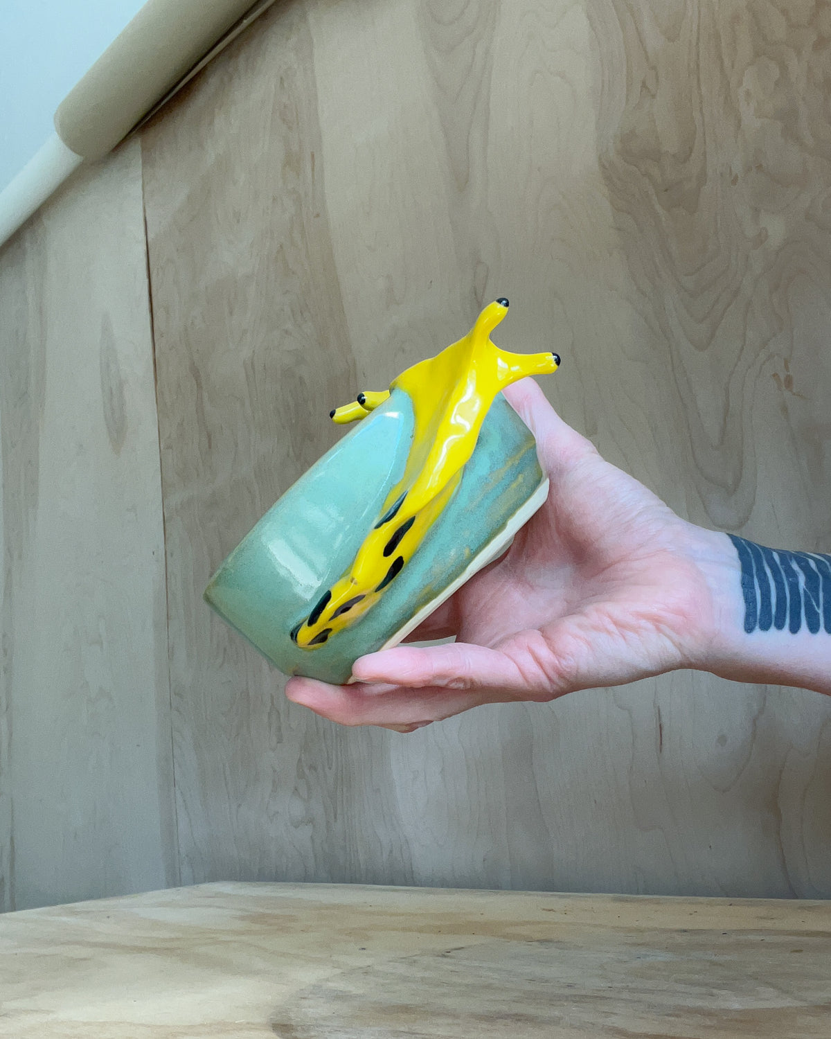 Ceramic Banana Slug Planter