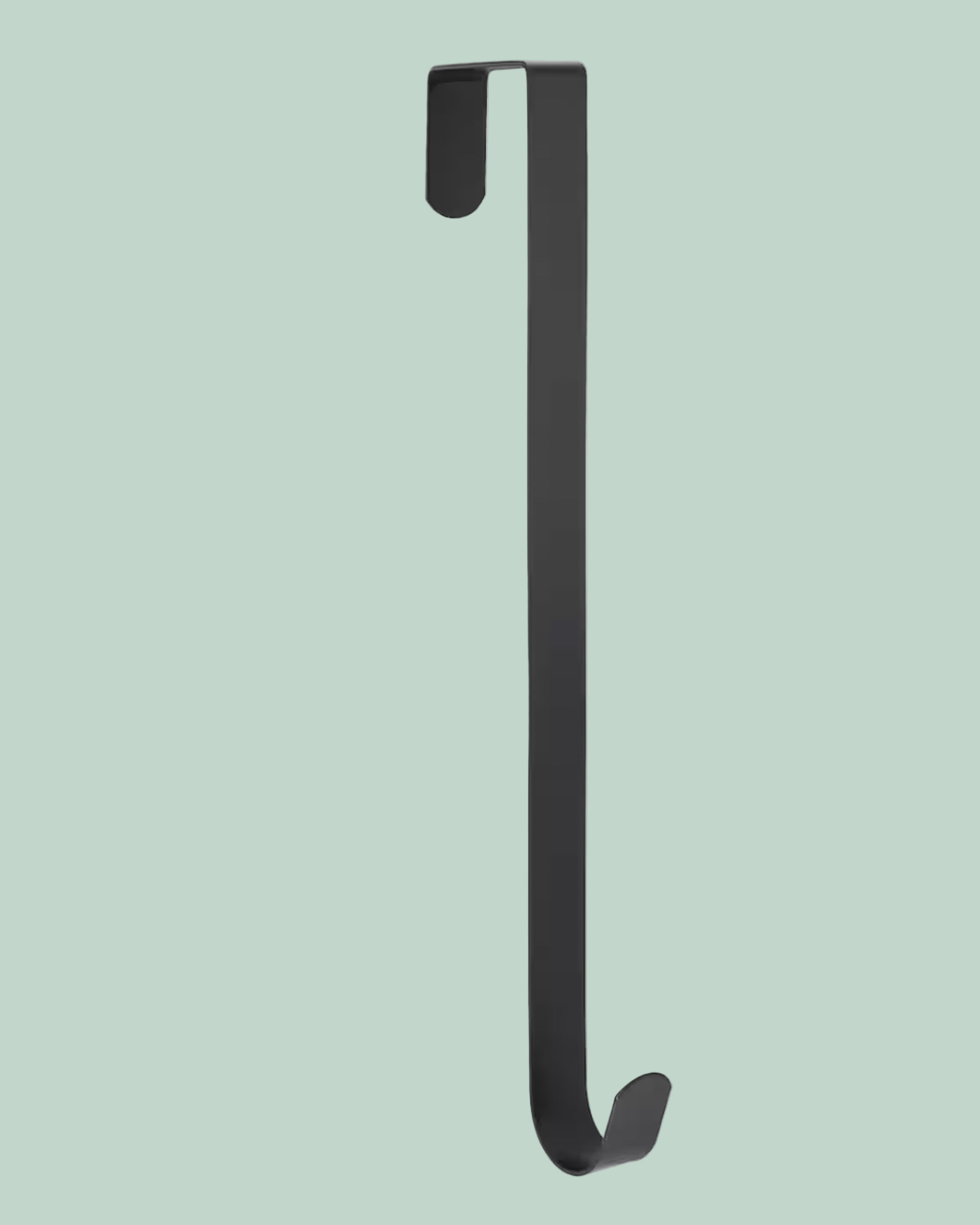 A black hooked hanger that can set over your door