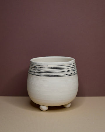 Black Line Footed Planter